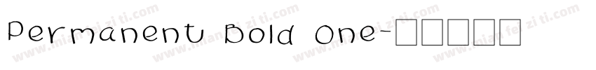 Permanent Bold One字体转换
